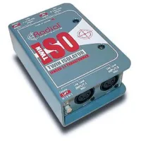 RADIAL TWIN ISO - 2-х канальный изолятор, 100% защита от эл. магн. наводок, вх 2x XLR, выход 2x XLR