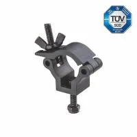 KCP-811B, хомут MINI HALF COUPLER, для труб D 24-26 мм, нагрузка 100 кг, цвет чёрный, KUPO -