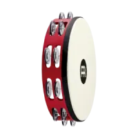MEINL TAH1BK-R-TF TOURING SYNTHETIC HEAD WOOD TAMBOURINE 10' тамбурин с мембраной, цвет красный, цвет джинглов чёрный