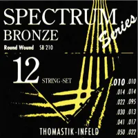 12 string guitar string set Thomastik Spectrum SB210 - 12-string acoustic guitar strings with round bronze wound basses and steel tops, thickness .010-.050 inch