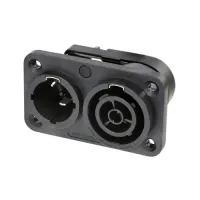 Neutrik NAC3PX-TOP- Панельный разъем powerCON® True1 Top комбинированный (вилка и розетка) для входа и выхода питания