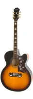 EPIPHONE EJ-200SCE (Solid Top) Vintage Natural гитара электроакустическая, цвет натуральный,