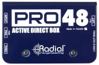 RADIAL PRO48 - активн. дибокс, вход 1x 1/4"TRS, thru 1x 1/4 TRS, выход 1x XLR и 1x XLR(low-Z)