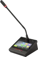 Gonsin DCS-1023CF-W-G - Беспроводной пульт председателя с функцией голосования, синхронного перевода и сенсорным 4.3" экраном, со съёмным микрофоном на гусиной шее