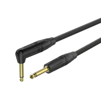 ROXTONE GGJJ110/1 Кабель инструментальный, 7mm, 1x0,5mm2, 6,3mm mono Jack - 6,3mm mono Jack (угловой), 1м