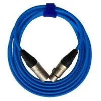 XLR3F-XLR3M (blue) 1,5 метра балансный микрофонный кабель (синий) GS-PRO