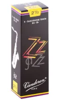 Tenor saxophone reeds Vandoren Zz SR4225 - Zz unfiled tenor saxophone reed with medium-thick heart, round tip and longer palette with strength 2.5. Price per pack of 5 pieces