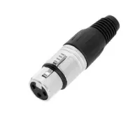 Adam hall k3cxf3 - разъем xlr, female, 3-pole, серебристый/черный