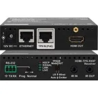 Lightware hdmi-tps-rx110ay,  hdbaset приемник hdmi1.4+ethernet+rs-232+двунаправленный ик сигналов по одному кабелю витой пары до 170 метров; поддержка hdcp, edid, 3d и 4k/uhd, poe; де-эмбеддер аудио; два реле.