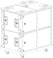 X12-128-DOLLY Dolly for X12-128 High Power Subwoofer транспортировочная тележка для двух низкочастот, шт