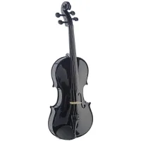 STAGG VN-4/4-TBK скрипка 4/4 Дека: цельная ель, кленовые гриф и мостик, черный металлический струнодержатель с подстройкой, ручная работа, в комплекте смычок, канифоль, футляр: мягкий, стандартный; цвет: черный