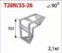 ИМЛАЙТ T28N/35-26 Стыковочный угол 90 градусов, d28х2 \ d16х2мм.