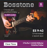 Bosstone Clear Tone ES 9-42 Струны для электрогитары сталь с никелевым покрытием калибр 0.009-0.042