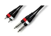 ROXTONE YCC010/3 Аудио кабель, 2 х Mono jack 6,3 + 2 RCA male, 3 м