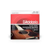D`addario eft-17  струны для акустической гитары фосфор-бронза, круглая обмотка, medium 13-56