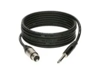 KLOTZ  M1FP1K0100  Микрофонный кабель, M1, XLR 3 гнездо - Jack 6.3 моно штекер, D= 6.15 мм, XLR: Klotz KC / Jack: Amphenol M, цвет- черный, длина- 1 м