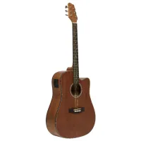 STAGG SA25 DCE MAHO - электроакустическая гитара, Drednought, верхняя дека, задняя дека и обечайка: сапеле, гриф: окуме, накладка: блэквуд, электроника: звукосниматель, с трех полосным эквалайзером, тюнер, переключатель фазы, цвет: натуальный