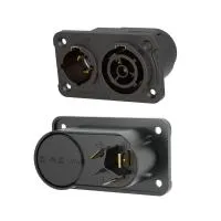Seetronic SAC3PX-67 Прочный и надежно герметичный панельный 3-контактный комбинированный разъём типа Powercon, SAC3FPX+SAC3MPX, используемый для электрического подключения в уличных условиях, со степенью защиты IP67. Высокая токовая нагрузка, рассчитанная
