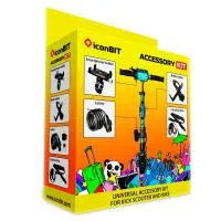 Комплект аксессуаров [AS-1978K] iconBIT [Accessory Kit]  для скутеров, самокатов и велосипедов, в который входят: ремень для переноски, держатель для бутылок, крепление для смартфона и тросовый замок