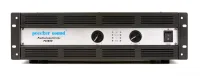 PEECKER SOUND PS 2000 Аналоговый двухканальный  усилитель мощности. Выходная мощность RMS 4Ом/8Ом  2*1000Вт/2*650Вт, диапазон воспроизводимых частот 20-20000 Гц (+/-0,5дБ), демпинг фактор>500:1@1кГц/8Ом, отношение сигнал/шум>90дБ,Габариты - 483x132x488 мм