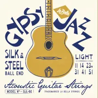 GJL-BE Gypsy Jazz SilkandSteel Комплект струн для акустической гитары, Light, 11-51, шарик, La Bella