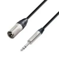 Adam hall k5 bmv 0300  микрофонный кабель xlr(m)-jack stereo, с разъёмами neutrik, 3 м