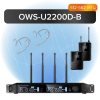 OWS-U2200D-B Двухканальная радиосистема, 2 головных микрофона, Октава