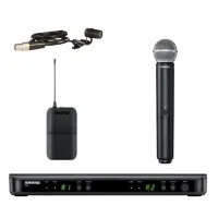 SHURE BLX1288E/W85 K3E 606-630 MHz двухканальная радиосистема с петличным микрофоном WL185 и ручным передатчиком SM58