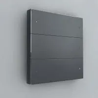 Сценарный выключатель с LED экраном и термостатом iRidi [FS-BT6-LED-04] Графит