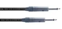 Cordial ecocord 6 pp гитарный кабель 6м, jack ts 6.3 (m)<->jack ts 6.3 (m), 0.5мм², awg 21, 2x28xø0.15мм, плетеный экран, изоляция tpe-v, черный