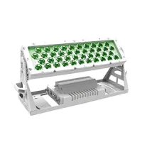 ARCTIK AM1381XLET TARPON 42Q  Светодиодный архитектурный заливной светильник на лире. Световой поток 23000 Lm, сила света 1225000 кд при 6 град, источник света 42х15 Вт Multichip RGB+Lime, управление DMX-512, RDM; технология CCS 3.0, ССТ: 1800-10000 К, 24