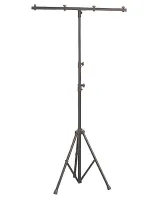 ECO LS007 Black Стойка - тренога под световые приборы. Высота регулируемая от 110 до 250 см. Ширина 95 см. Макс. нагрузка 45 кг. Материал сталь. Болты для крепления приборов в комплекте. Вес 4,5 кг. Цвет черный матовый.