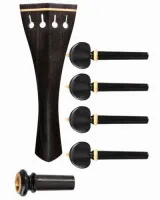 Viola accessory set Acura Meister Ultimo AS-ASHL522 - Ultimo grade viola accessory set of ebony with boxwood trim. Hill pegs, tailpiece of round design and inSight end pin.