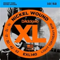 D`addario exl-140  cтруны для электрогитары nickel wound, никель, 10-52, light/ heavy