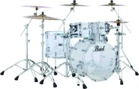 Drum set Pearl Crystal Beat CRB524FP/C733 - Комплект барабанов с прозрачными акриловыми корпусами для мощного и яркого звука. В составе большой барабан 22x16, том 12x8 и напольные томы 16x15 и 14x13 без брекета и подвеса томов. Цвет #733 морозный акриловы
