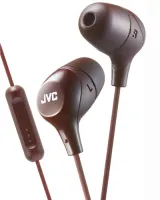 Headphones with mic JVC HA-FX38M-T - Телефонная гарнитура для iPhone, iPad и Android c внутриушными наушниками с вкладками с эффектом запоминания формы уха и драйвером 10 мм. Цвет бронзовый