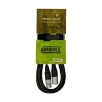 Nordfolk nmc3/3  кабель микрофонный xlr(f) <=> xlr(m),  6 мм, 3 метра
