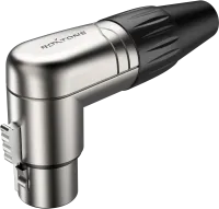 ROXTONE RX3RFP-NT Разъем Cannon кабельный угловой, 3-х контактный, мама, Корпус: металл, Контакты: олово.