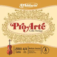 J5901-4/4M Pro-Arte Отдельная струна A/Ля для виолончели размером 4/4, среднее натяжение, D'Addario