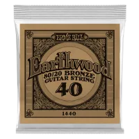 Ernie Ball 1440 - струна одиночная для акустической гитары, Серия Earthwood, Калибр: 40, Сердцевина: шестигранник; сталь, покрытая латунью, Обмотка: