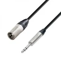 Adam hall k5 bmv 0300 - кабель микрофонный neutrik xlr (m) - trs (jack) 6.3 mm stereo, 3 м