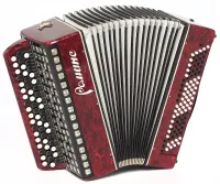 C9-RED Баян «Романс» 55х100-II, красный, Шуйская гармонь