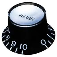 Hosco h-kb-130vi  ручка потенциометра громкости sg, конус, черный, дюймовая