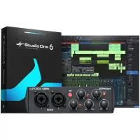 Аудиоинтерфейс USB [2777700105] Presonus [AudioBox USB 96 25th Anniversary Edition] 24бит/96кГц, дин.диапазон 104 дБ, 2x Combo XLR/TRS микрофонный/инструментальный вход, питание +48 В, 2х1/4" TS Jack выхода, 1/4" TRS Jack стерео выход на наушники, порт U