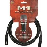 Klotz M1FM1N0100 M1 - микрофонный кабель XLR(F)/XLR(M), 1 м, черный, разъемы Neutrik
