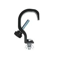 ИМЛАЙТ H25-HOOK-35\61-BLACK Алюминиевая струбцина крюк шириной 25мм с винтовым фиксатором для трубы d358–61 мм. Допустимая нагрузка 70кг. Цвет - Черный.