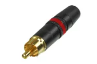 Seetronic ST380 RED Кабельный разъём RCA, чёрный, позолоченные контакты, красный хвостовик