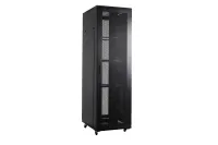 Рэковая стойка Wize Pro [W42U10080R-M] 19”, 42U, 800х1000 мм, передн. и задн. двери металл. перфорированные, 2 верт. кабельных органайзера, колеса, рэк. гайки: 20 шт, макс. вес нагрузки 800 кг, сталь, черн (4 места)