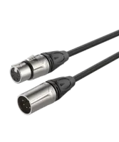 ROXTONE MDXX210/3 Кабель для передачи цифрового сигнала AWG: 22, 4x0,34мм2.D:7мм, 100% экранирование. (DMX004), 5P XLR мама - 5P XLR папа (RX5F-NT, RX5M-NT), 3м.