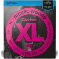 D`addario esxl-170  струны для 4х струнной безголовой бас гитары серии double ball end, 45-100